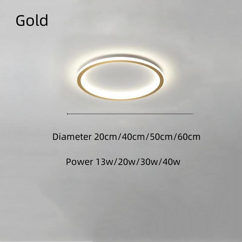 

Современный ультратонкий минималистский дизайн потолочного светильника для спальни, гостиной, кухни, прихожей, балкона, дома, светодиодное освещение Lustre Neutral light&Diameter 20cm золотой