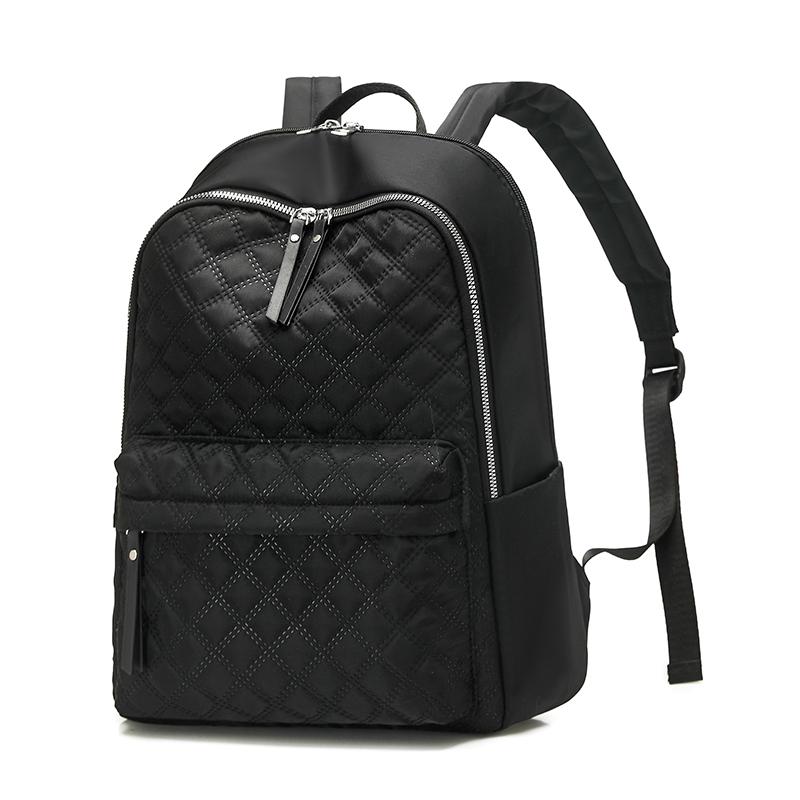 Lightweight Backpack Women's Quilted Rhombic Large Capacity Backpack
