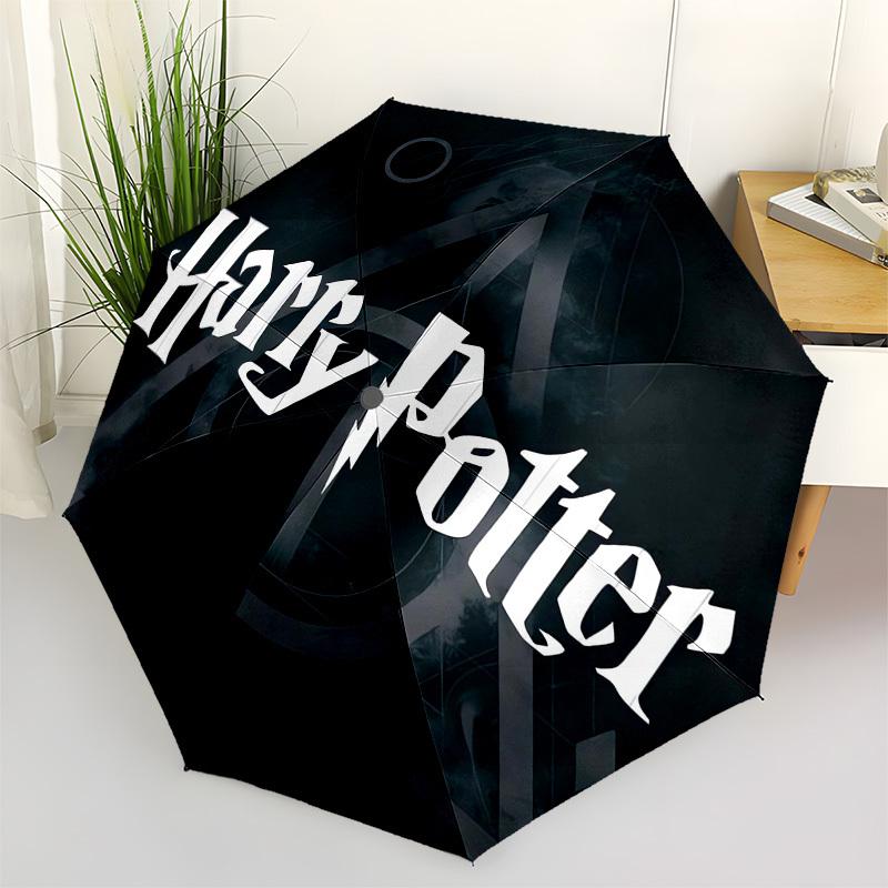 

1pc Harry Potter Deathly Hallows Symbol Umbrella with Plastic Handle,Cartoon Pattern,Suitable for All Seasons Multi-functional Umbrella355