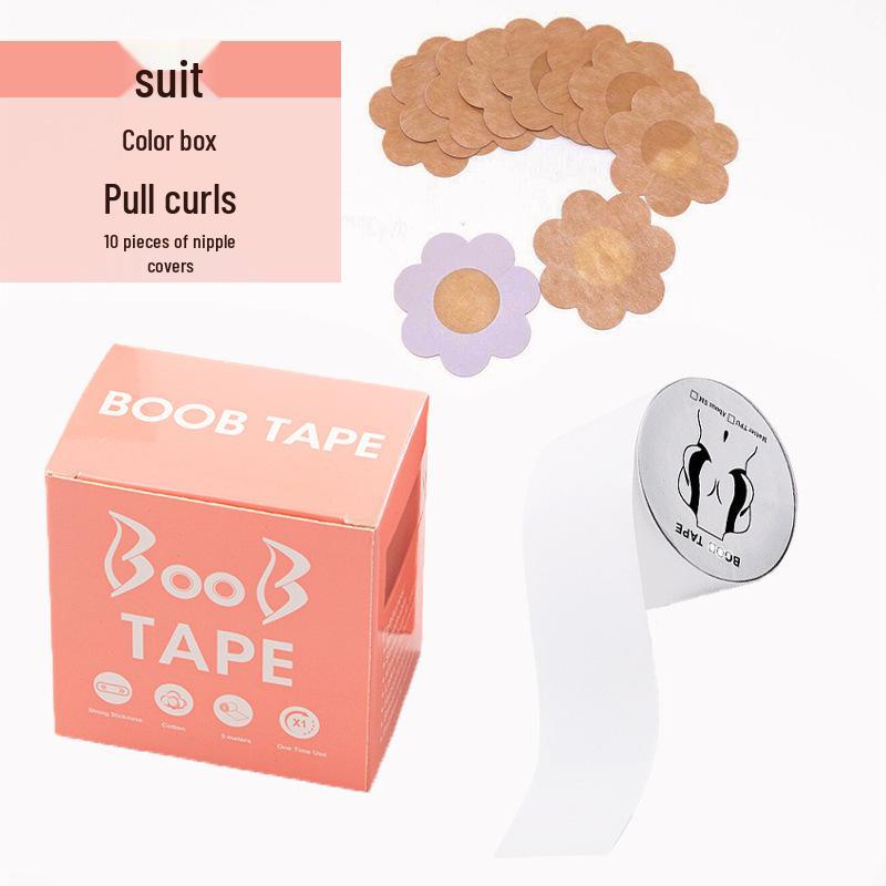Elastic Fabric Breast Lift Tape: Transparent, Breathable, Cuttable, Anti-Sweat, Sports-Ready Bra Pads for Women.