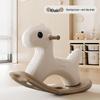 Two-in-One Wooden Rocking and Roller Horse for Infants - Anti-Tip Sensory Toy for First Birthday