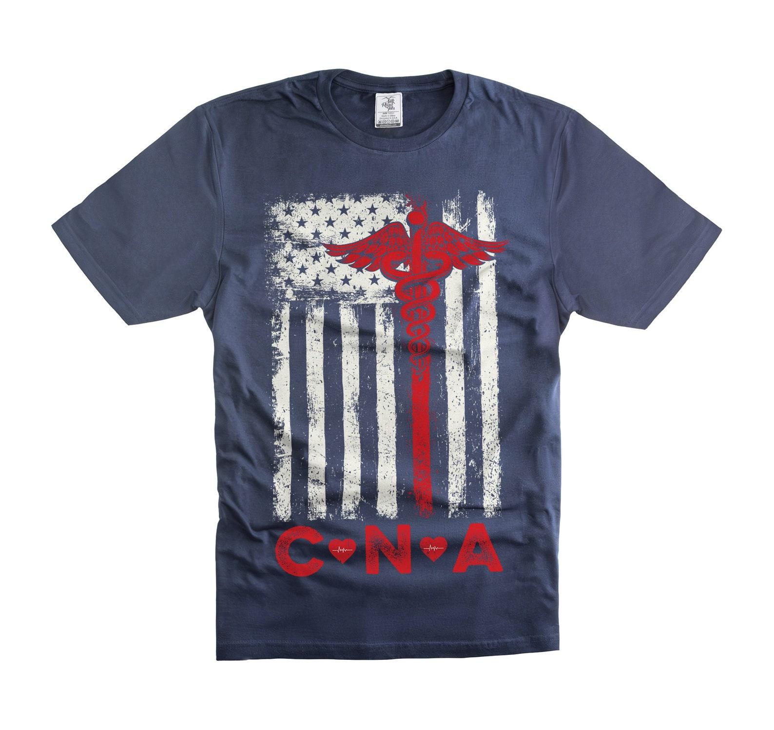 CNA Flag Shirt: Funny Certified Nursing Assistant Gift T-Shirt S