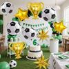 Golden Trophy 22inch Football Star Foil Balloons Boy Man Birthday Party Decor Sports Games Air Balls Globos Baby Shower Supplies