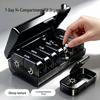 Weekly 14-Compartment Morning & Evening Pill Box, Easy Dispensing, Twice Daily Small Plastic Organizer