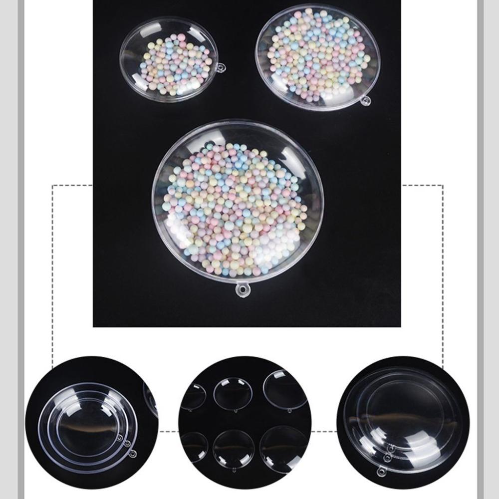 Kugel Bonbon Verpackung Foto Requisiten Weihnachtsbaumschmuck Klare Flache Kugel Weihnachts-Scheibenkugeln Heimdeko