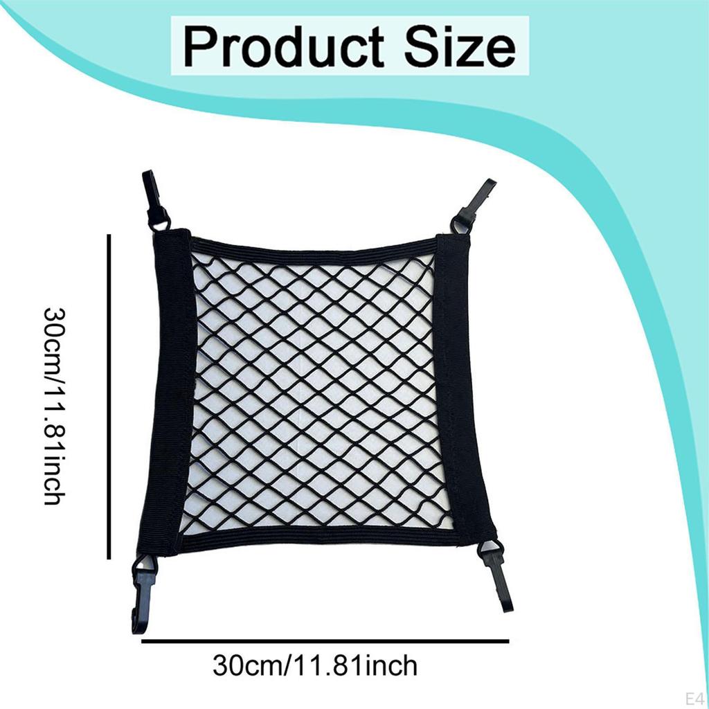 Motorcykel Lastnät Bungee med Krokar Bagageskydd Elastiskt Nät för Cykling