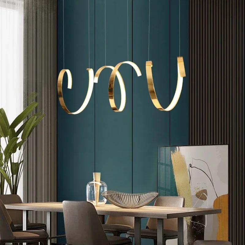Modern Led Pendant Light Chandelier For Living Dining Room Kitchen Island Luxury Irregular Hanging Lamp Lighting Fixture Luster