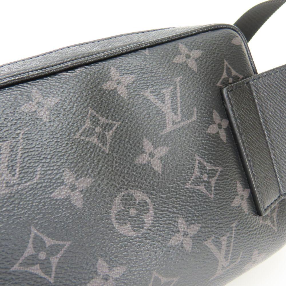Used LOUIS VUITTON body bag Bum bag outdoor M30245 Taiga/Monogram Eclipse Noir Taigalama