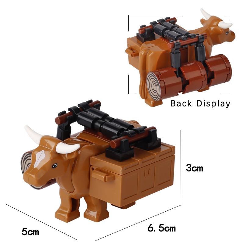 MOC Notice Board Building Block Set Bee Farm Fountain Bonfire Stove Medieval Town Street View Water Wall Bridge Road Sign Brick Toy