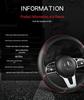 Universal All-Season Anti-Slip Leather Steering Wheel Cover for Cars, Minivans, and Pickups