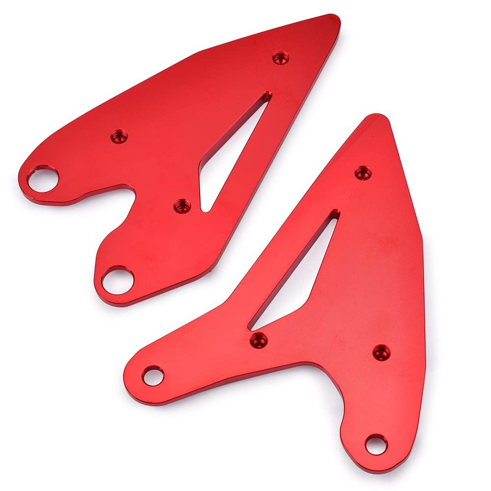 LEDISHUN Foot Peg Heel Plate Guard Protector Foot Pegs For Kawasaki Ninja 400 Z400