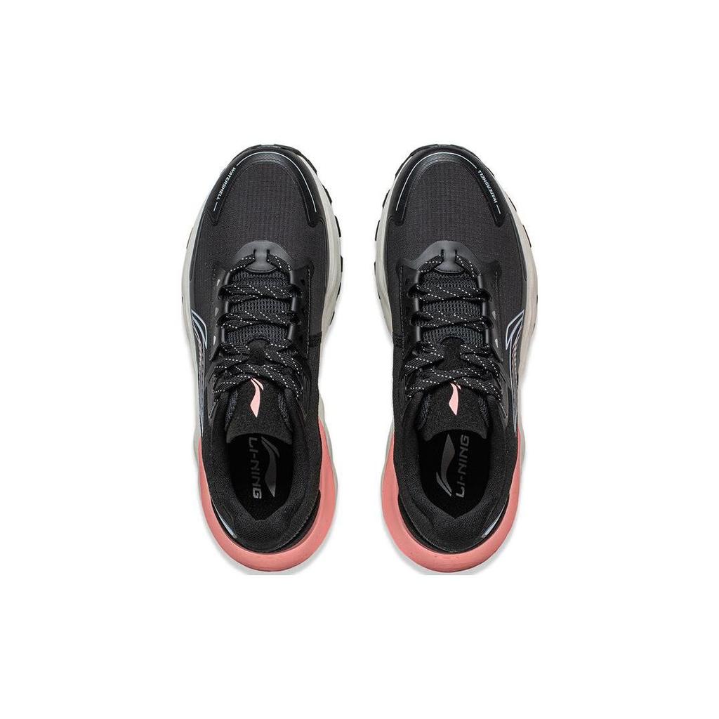 Li Ning Yufeng Tissu Confortable Absorption des Chocs Durable Chaussures de Running Basses Femme sneaker Noir ARST056-2