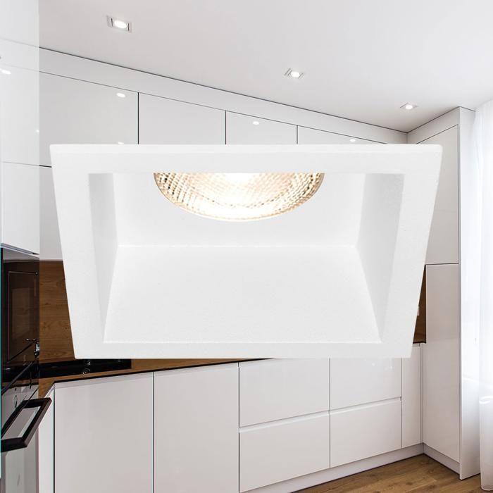 Support de spot Tetra S2 carré blanc MR16 GU10/GU5.3