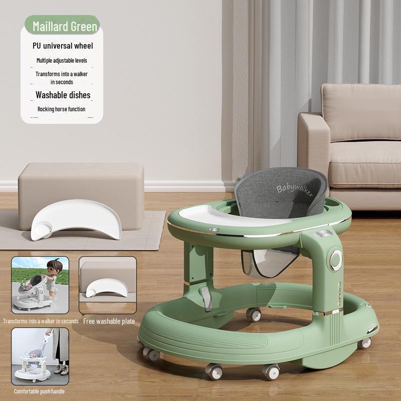 Multifunctional Baby Walker: Anti-Rollover Stroller for Boys & Girls (7-18 Months)