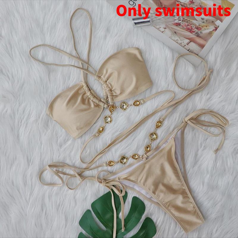 Sexy Bikini With Cross Tie Straps For Beach Swimwear Sexy Womens Swimsuit For Vacation