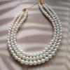 Hot-selling Temperament Women's Light Luxury Three-layer Pearl Necklace Imitation Pearl Layered Neck Chain