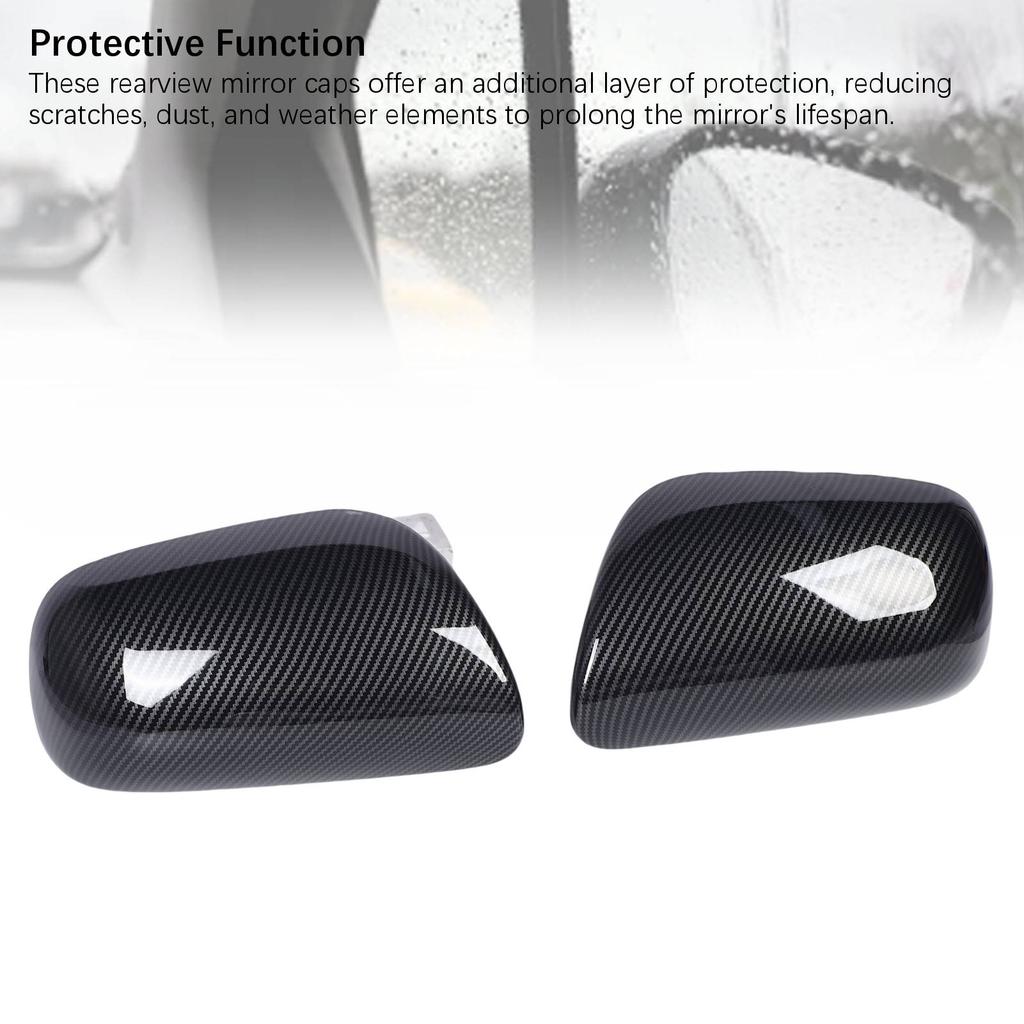 1 Pair Rearview Mirror Cap 8791502910 Carbon Fiber Look Left Right Side Replacement Door Wing