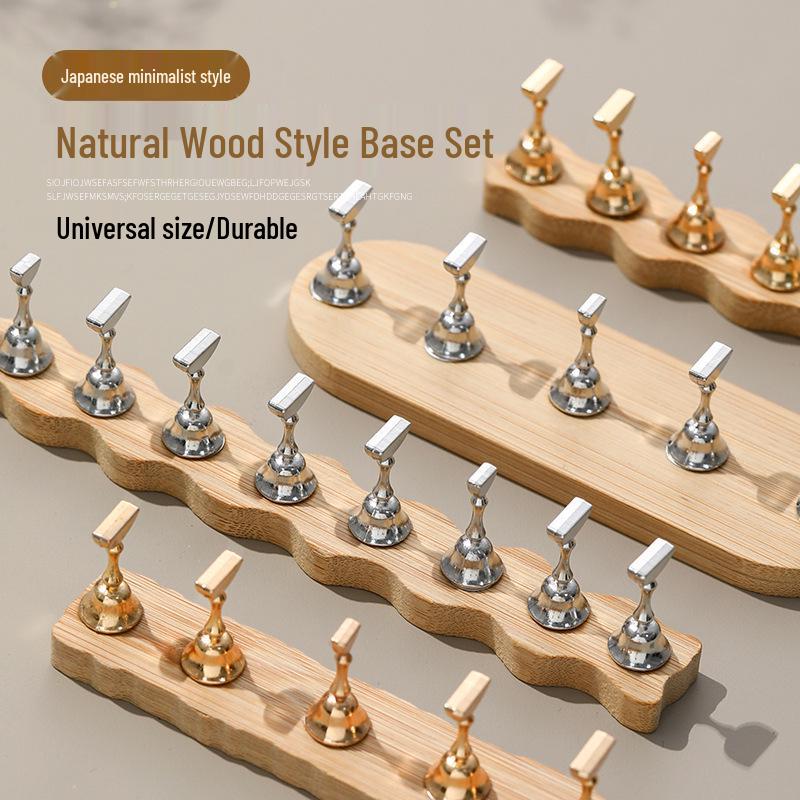 

Japanese Wood Nail Tip Holder: Magnetic Manicure Display Stand