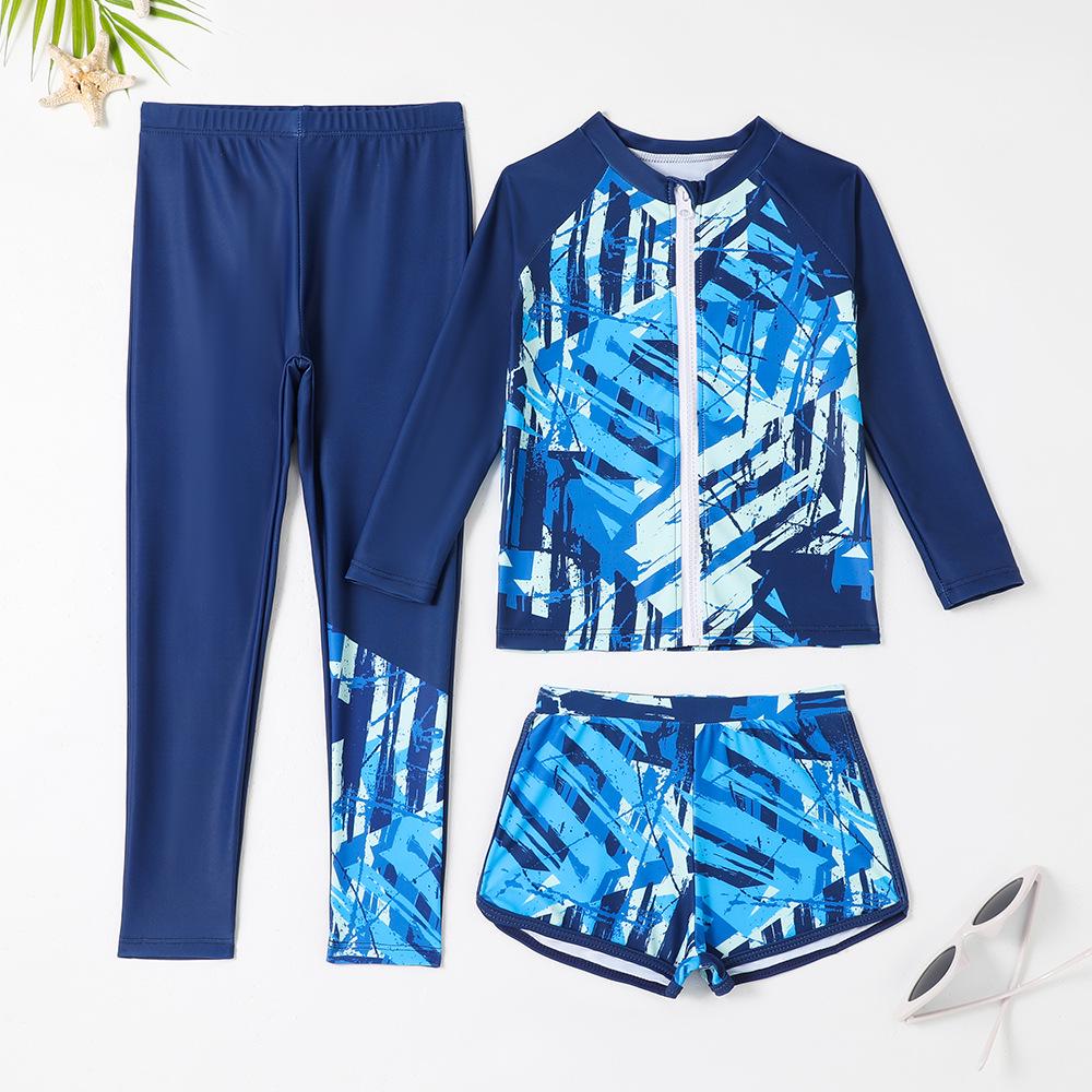 

Комплект для плавания с длинным рукавом для мальчиков (3 шт) для возраста 3-10 лет - Принт 2024 120