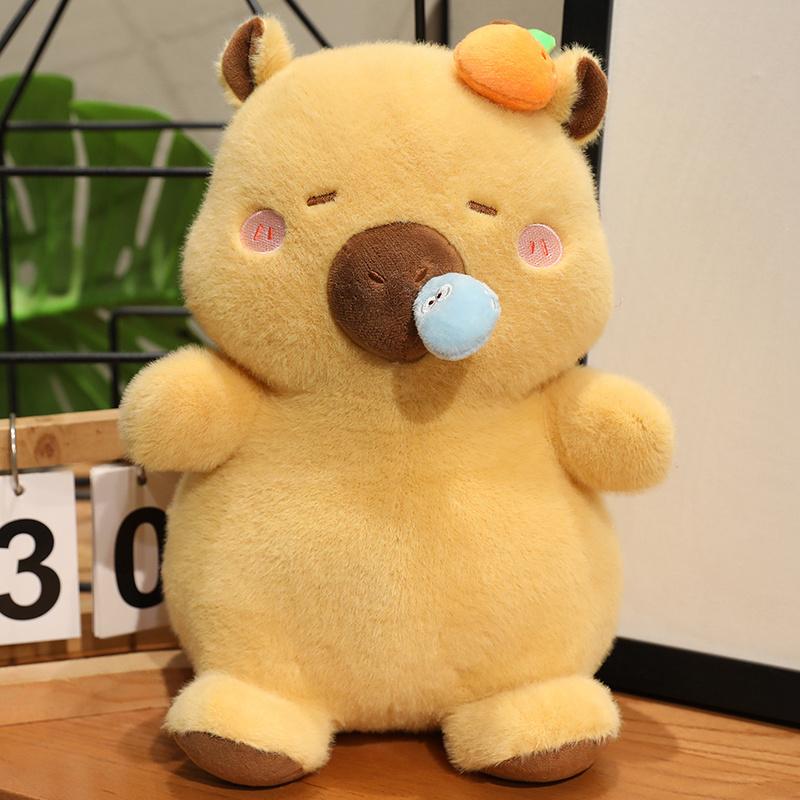 New Funny Pulling Thread Animal Plush Toys Stuffed Cartoon Piggy Capybara Puppy Doll Warm Cuddly Companion 30cm