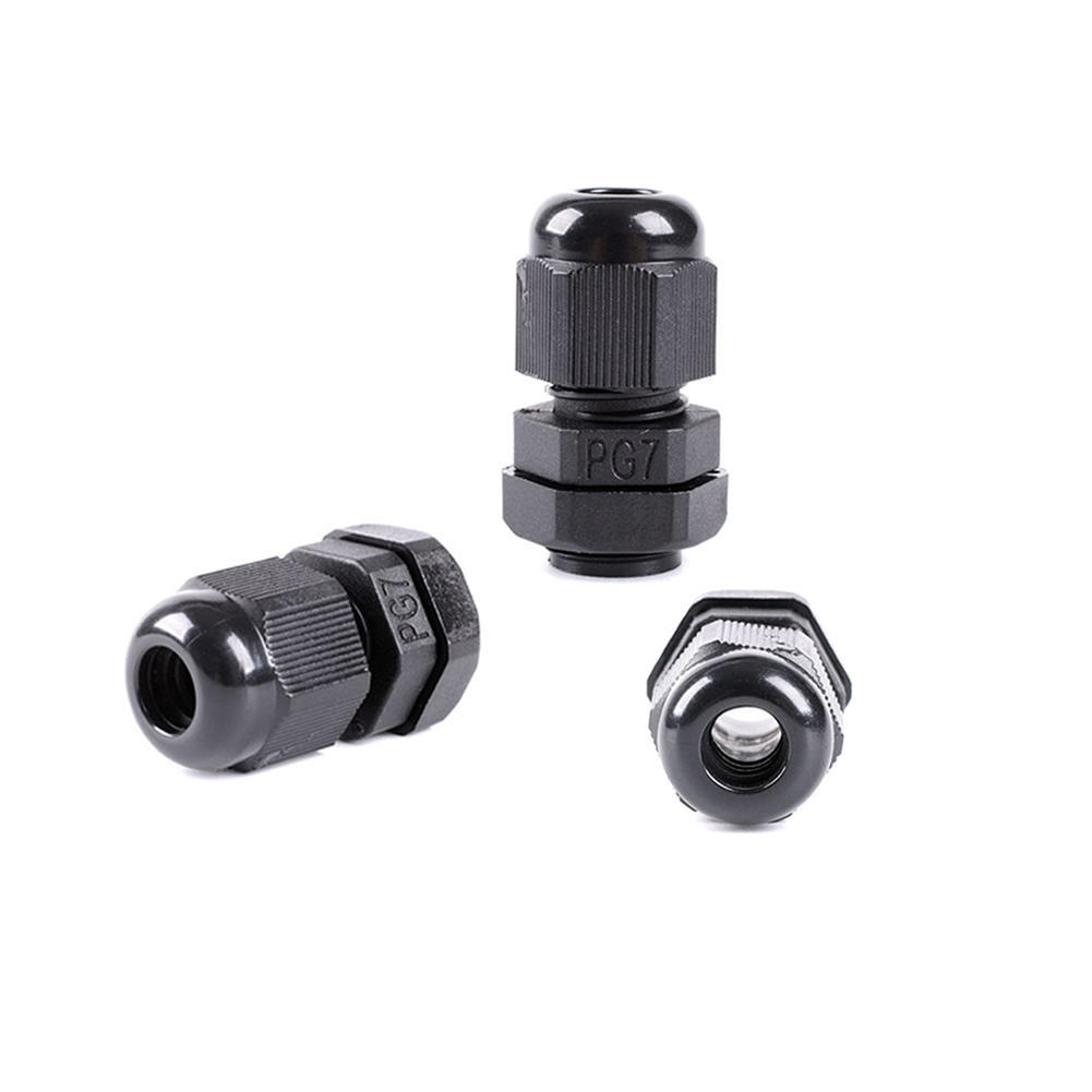 Pg7 Thread Adapter 10PCS/Lot Car Black Nylon Cable Connector Waterproof Cable Adapter PG7 ...