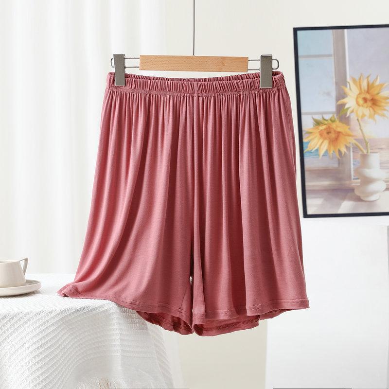 

Шорты модал с высокой талией большого размера: Летние широкие брюки-пижама, повседневные и универсальные для женщин 2XL