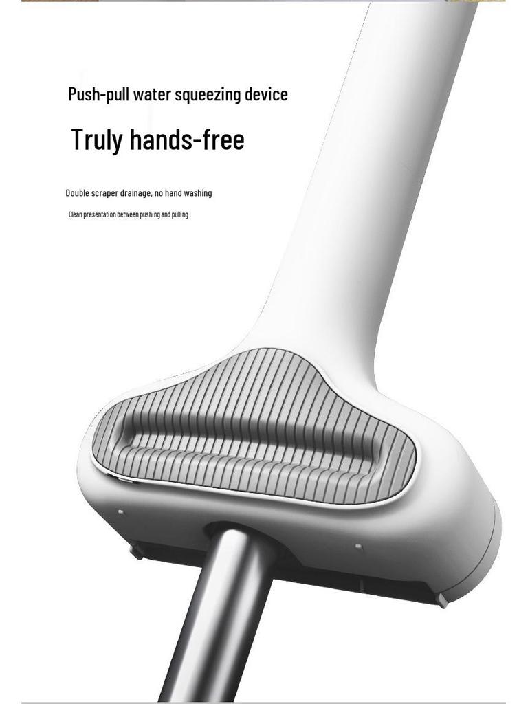 Hands-Free Rotating Flat Mop: Self-Wringing, Water-Absorbing for No-Rinse Floor Cleaning