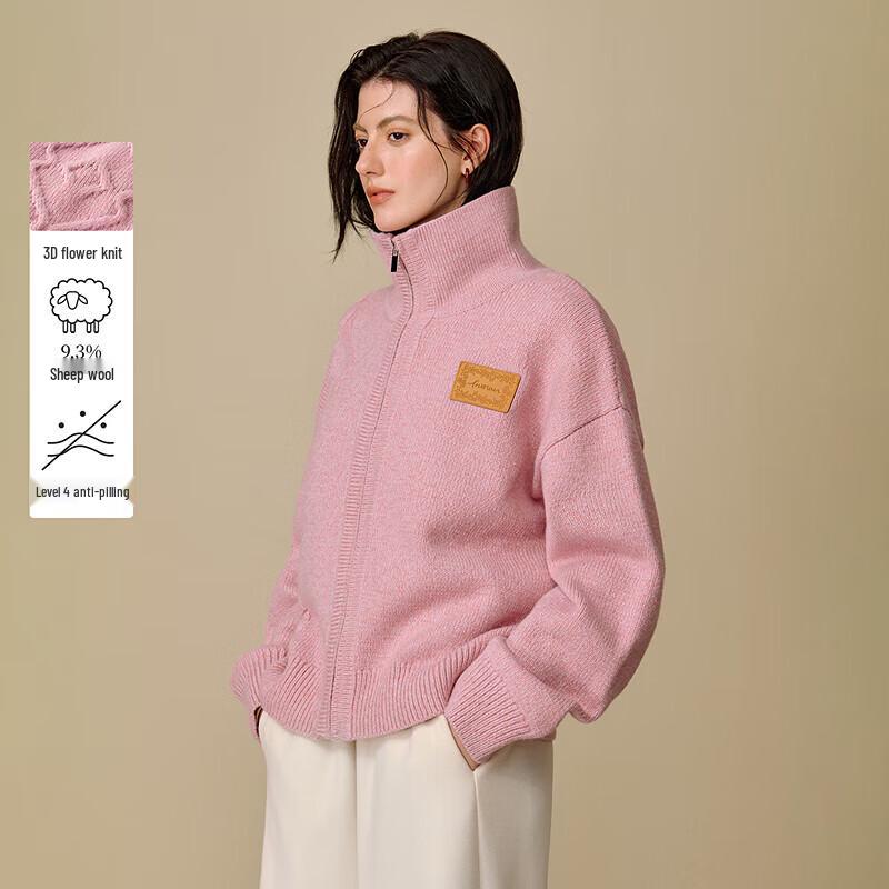 

INMAN Women s Floral Knit Two-Way Collar Sweater