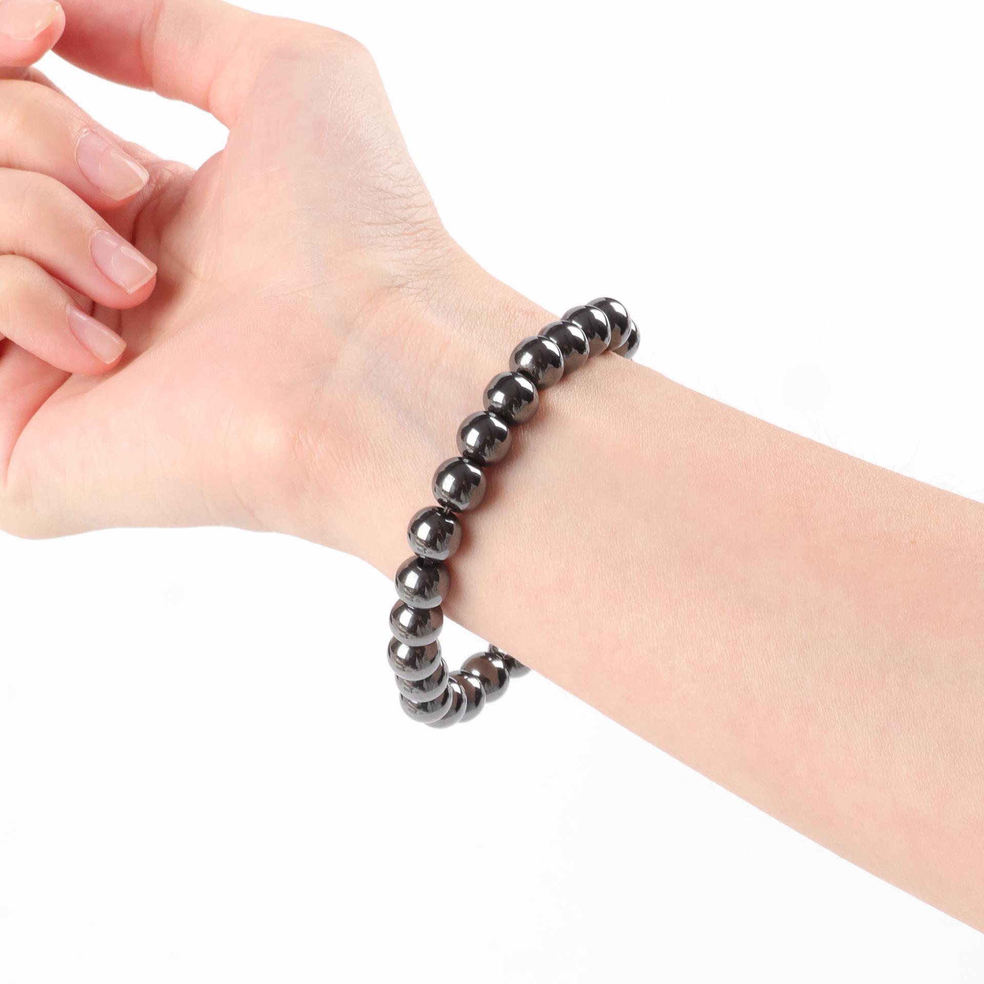 

Trendy Natural Stone Bracelet for Girls - Smooth 6-10mm Round Beads