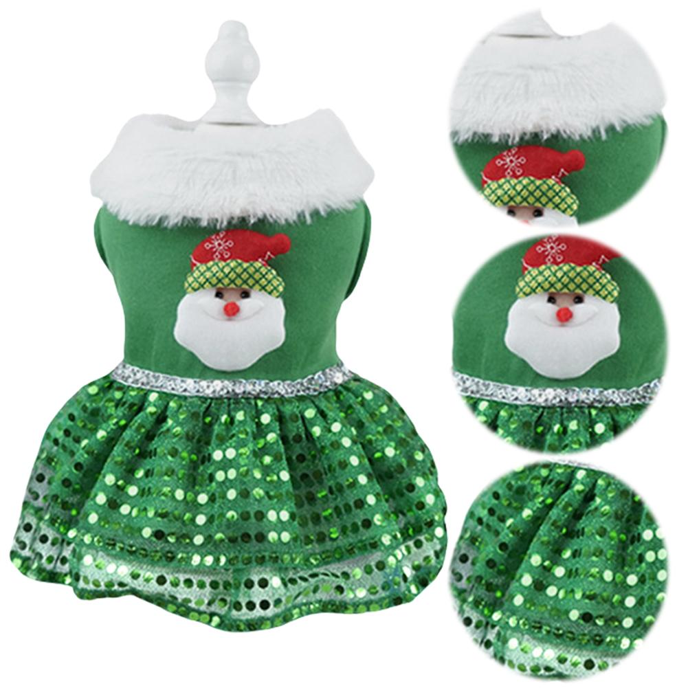Pet Christmas Dress Costume Comfortable Santa Claus Pet Dress Easy To Clean Cat Dog Dresses Apparel Christmas Dress Up Supplies