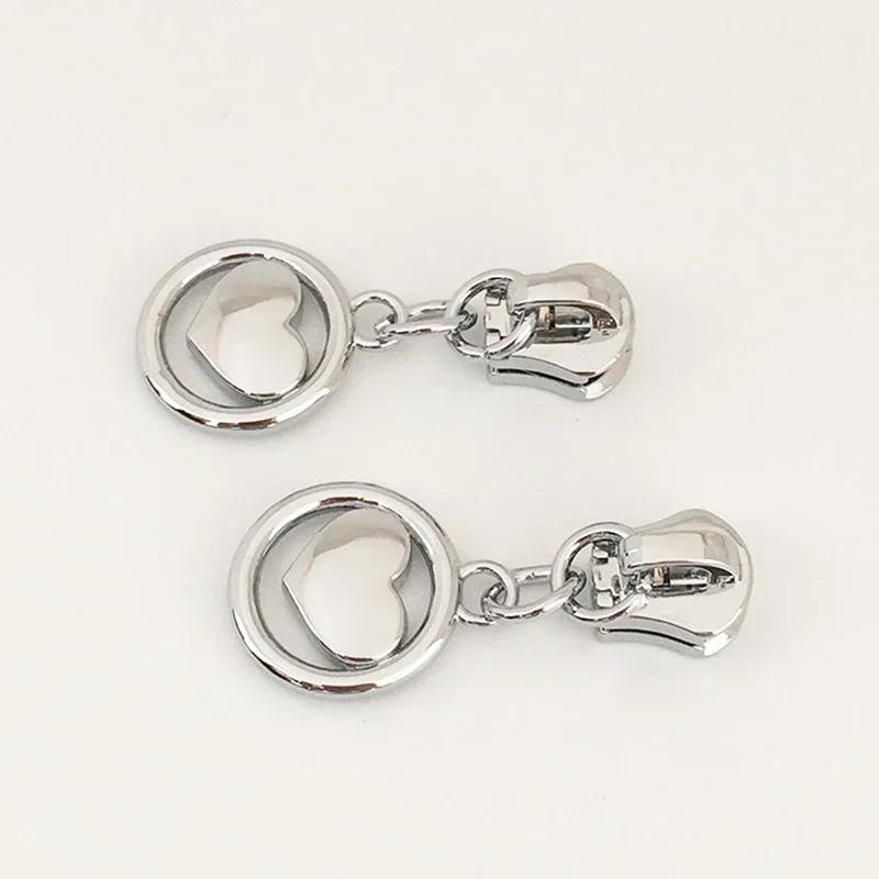 5/10/20Pcs Meetee 5# Zipper Slider for Metal Zips Handbag Purse Zippers Puller Head Jacket Replace Zip Closure Repair Accessory