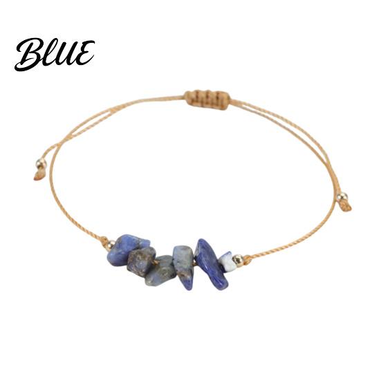 Vibrant Crystal Bracelet Gemstone Women Men Adjustable Braided Boho String