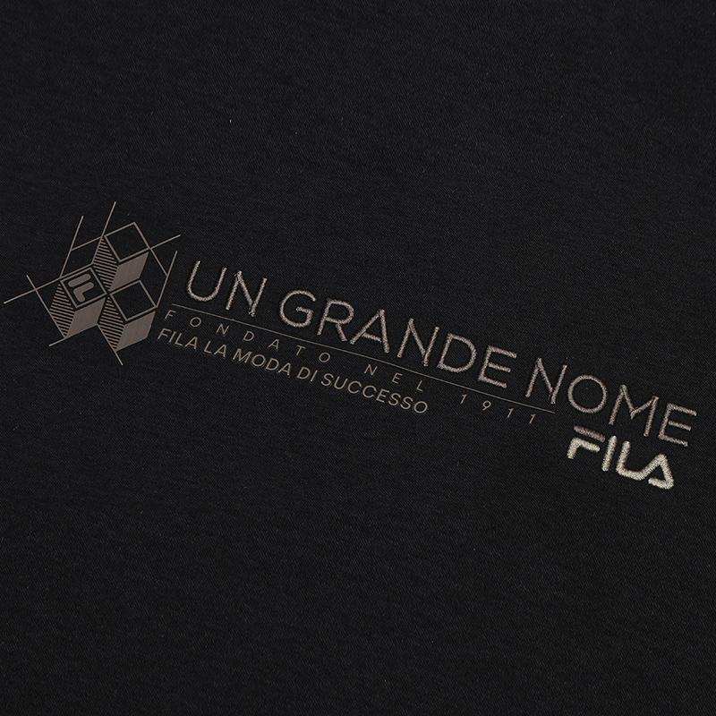 Fila Heritage Versatile Fashion Knit Short Sleeve T-Shirt Men Tops Black F11M528114F-BK