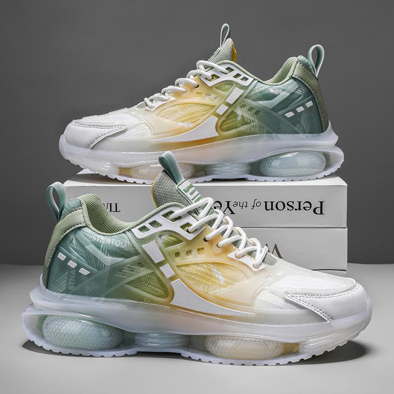 Men's shoes autumn breathable 2025 new youth sports leisure running heightening air cushion shock absorption mesh dad shoes