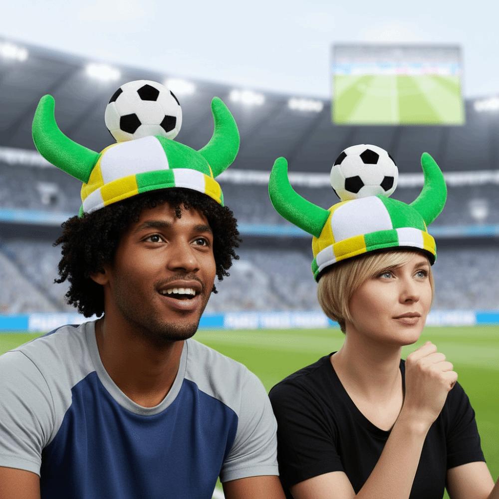 One Size Fits Most Soccer Fan Horn Hat Carnival Party Headwear Theme Party Props
