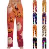 Mens Halloween Print Drawstring Pajama Pants Relaxed Fit Casual Sleepwear Trousers with Adjustable Waistband for Comfort