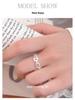 Cuiyan S925 Silver Korean Style Pig Nose Open Finger Ring for Women