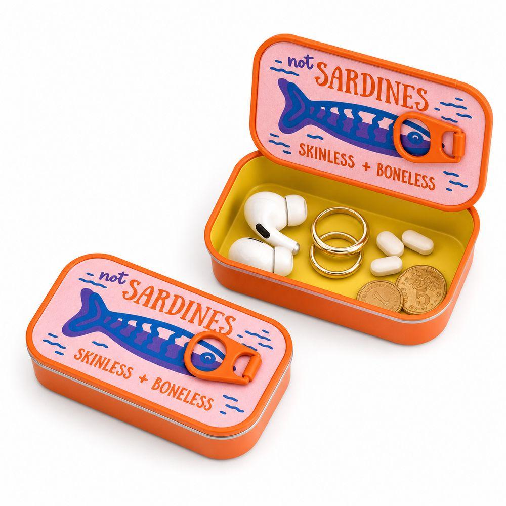 Organizador de Joyas Mini Impreso en 3D Inserto Espina de Pez Caja de Almacenamiento para Baratijas Ranuras para Pendientes Uso Diario