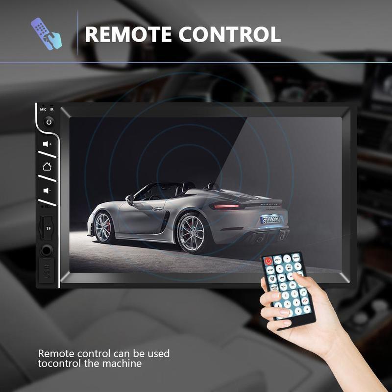 2Din Car Player 7 Inch HD Touch Screen MP5 Multimedia Player Digital Radio FM Bluetooth Auto Player Support Mirrorlink Rear View AUX USB SD