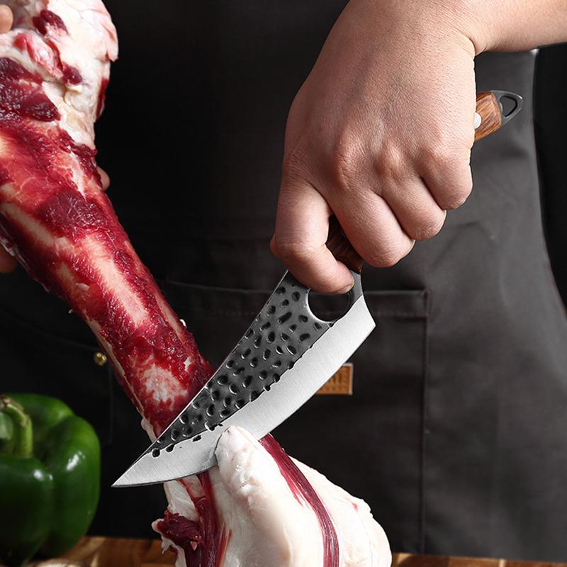 Stainless Steel Kitchen Knife Fishing Knife Meat Cleaver Cooking Cutter Handmade Butcher Boning Knife Fruit Cutter