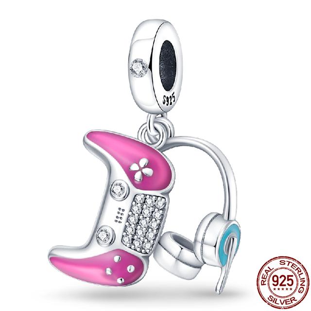 Se potrivește mărgele de brățară Nou în argint 925 Căști pentru muzică Seria inimii Brelocuri Bijuterii DIY pentru femei Cadou