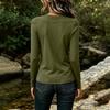 Women's Casual Long Sleeve Solid Color Crew Neck Shirt Lightweight Soft Fabric Relaxed Fit Everyday Wear