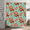 Bright Floral Shower Curtain Decor Bathroom Accessories Waterproof Polyester Fabric Modern Print Design Bathroom Supplies
