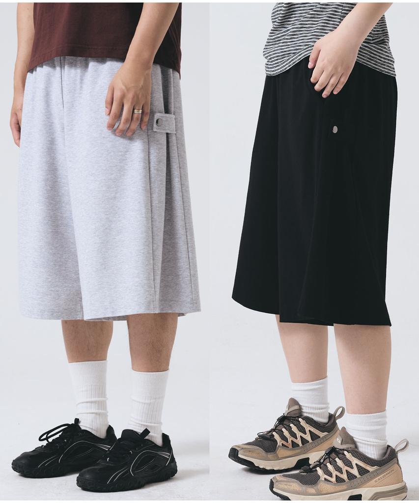 PENDULUM Essentials 3/4 Side Snap Sweat Bermuda Pants (Lr2Pu419)