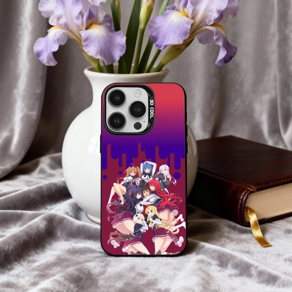 Anime E-Ecchi H-High S-School DxD Phone Case For iPhone17,16,15,14,13,12,11 Plus,Pro Max Black Candy Silver Plated Cover