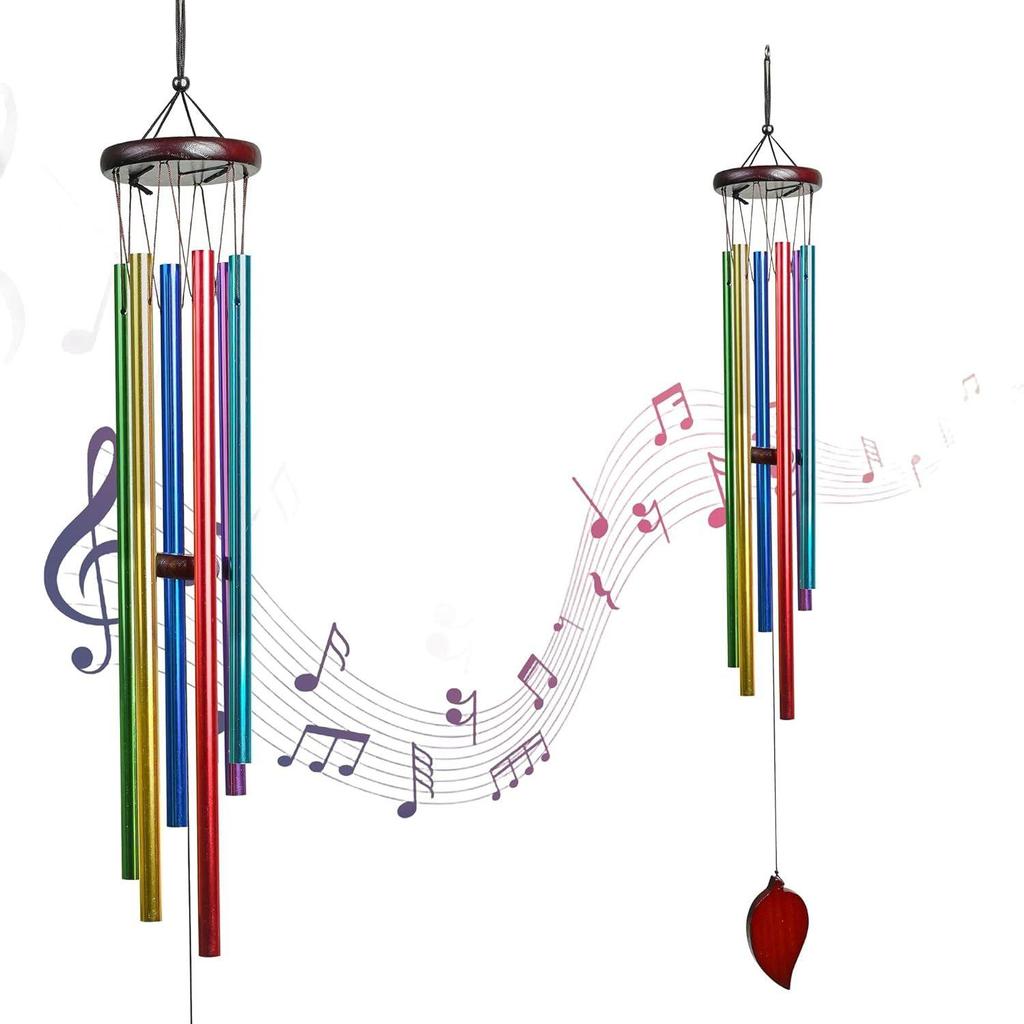 Wind Chimes for Bedroom and Hall – Home Decoration Items for Positive Energy, Hanging Bells Showpieces Living Room Décor, Multicolor 6-Pipe