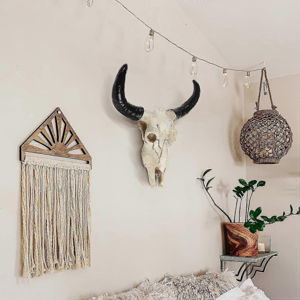 Bull Head Skull Wall Hanging Art Southwestern Cow Steer Skull Nordic Style Wall Hanging Wall Decor - DD0
