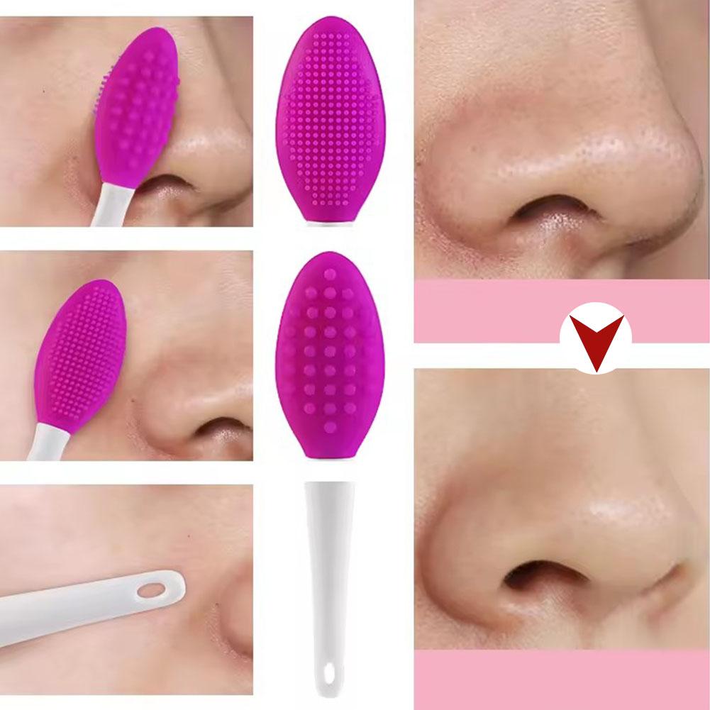 Piękno Pielęgnacja Skóry Mycie Twarzy Silikonowa Szczoteczka Złuszczająca Oczyszczanie Nosa Usuwanie Wągrów Szczoteczki Narzędzia Z Wymienną Główką