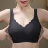 Sexy Bra Women's Wavy Neck Large Size Bra Breathable Fixed Cup One-piece Underwear Push Up Bra