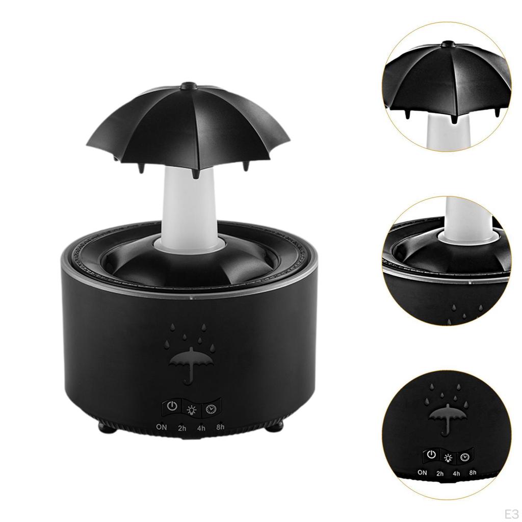 Rotating Umbrella Drop Humidifier Multipurpose for Home Tabletop Study White